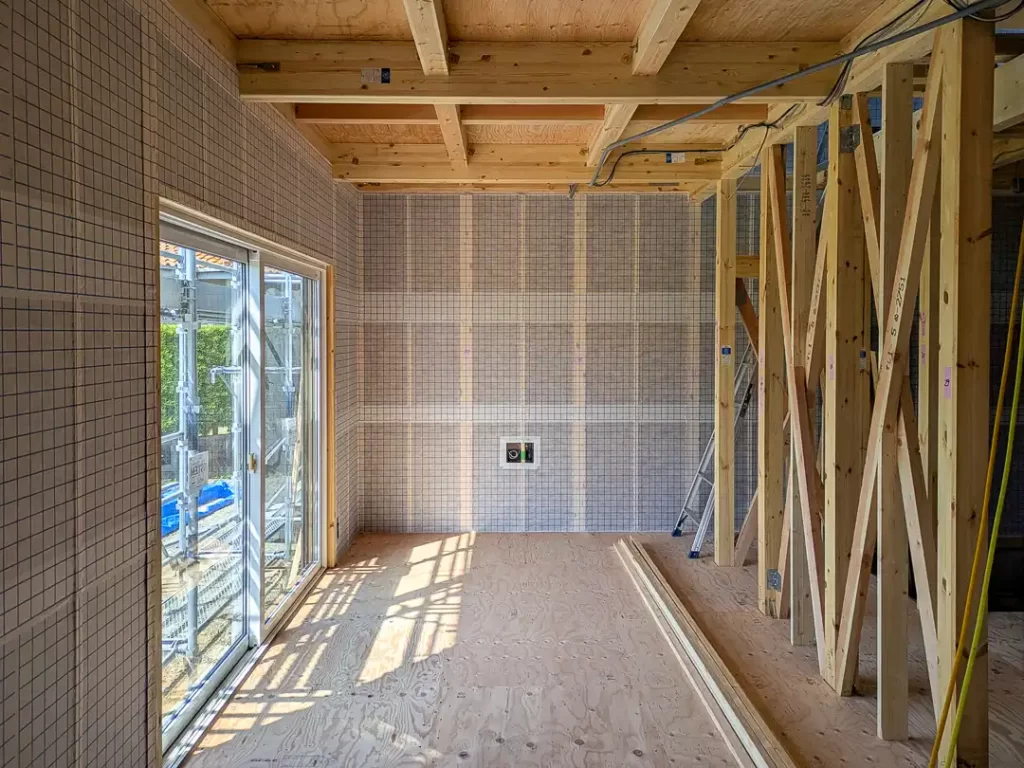 通気シート施工完了