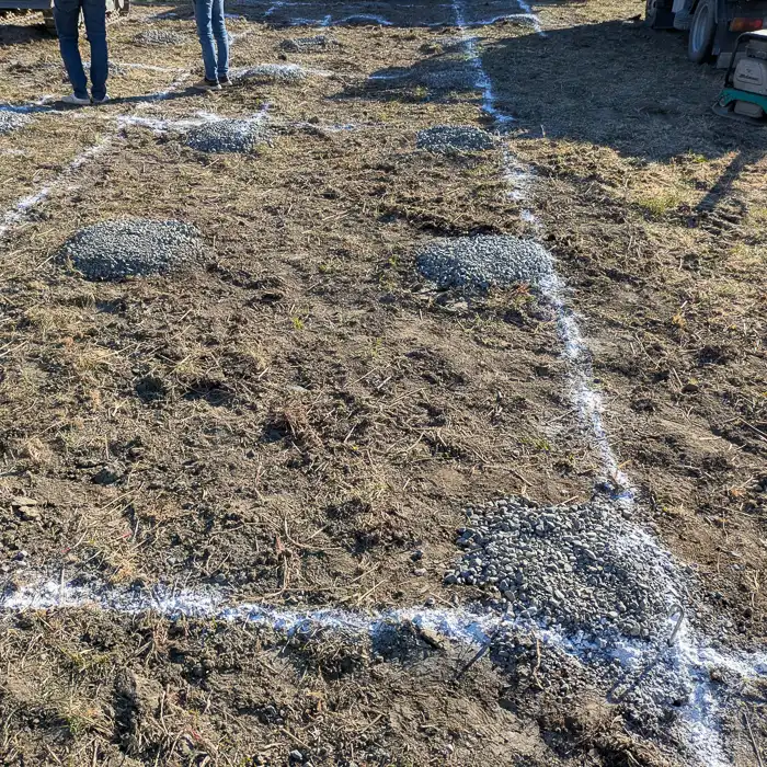 砕石パイル施工完了